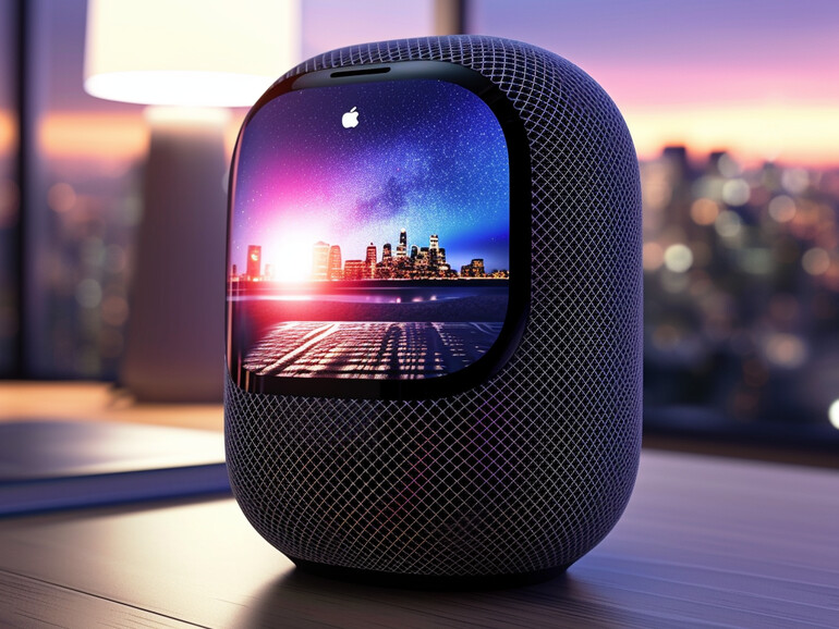 So sieht eine KI einen HomePod mit Display