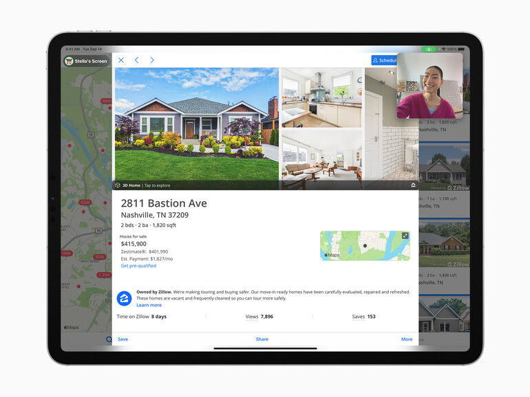 Mit den SharePlay-Funktionen von iPhone, iPad und Mac kannst du deinen Bildschirminhalt mit anderen teilen.