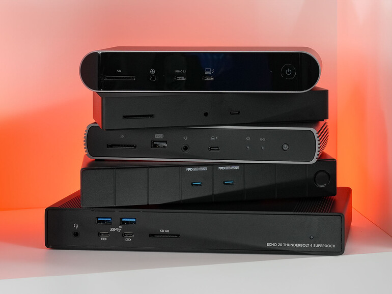 Aktuelle MacBook-Pro-Modelle bieten wieder mehr Anschlüsse, anstatt sich auf Adapter zu verlassen. Thunderbolt-Docks aber haben noch immer ihre Daseinsberechtigung.