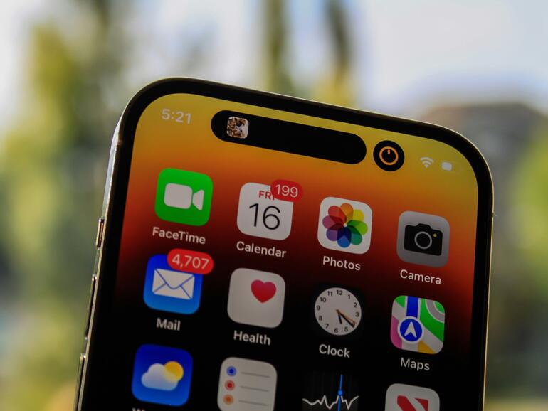 Letztlich ist die Dynamic Island oben gelandet