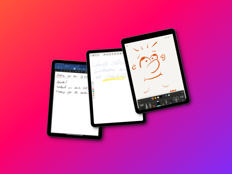Das iPad wird mit einem Apple Pencil zum digitalen Notizbuch.