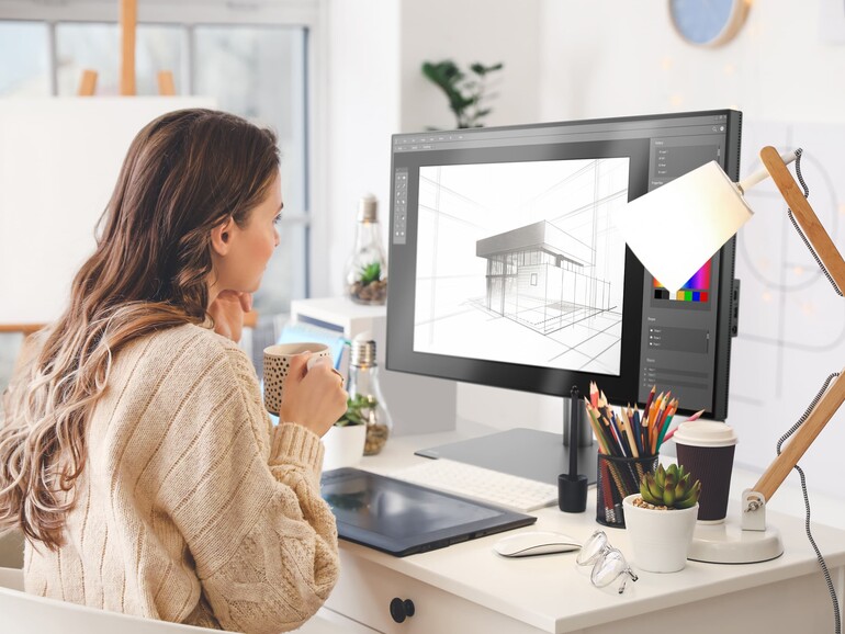 Will auch optisch gut zum Mac passen: der Benq PD3225U.