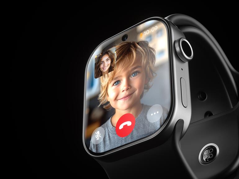 Kamera im Bildschirm ermöglicht FaceTime-Anrufe