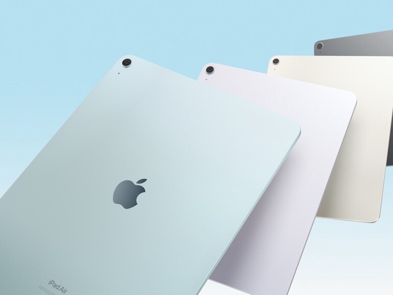 Entsättigt: Vom farbenfrohen iPad der 10. Generation geht Apple zurück zu den blassen Farbvarianten für das iPad Air 6.