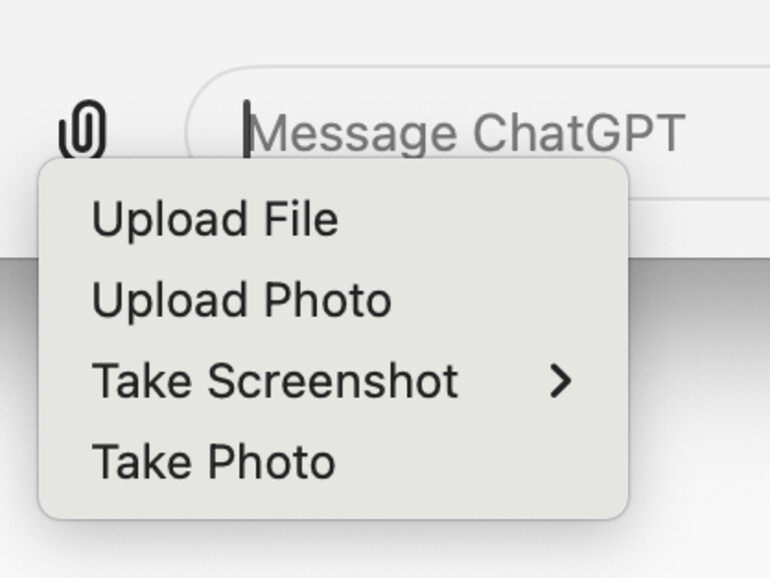 Screenshot der GPT-Mac-App