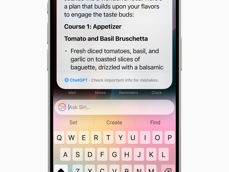 Siri schlägt (auf Wunsch) bei ChatGPT nach