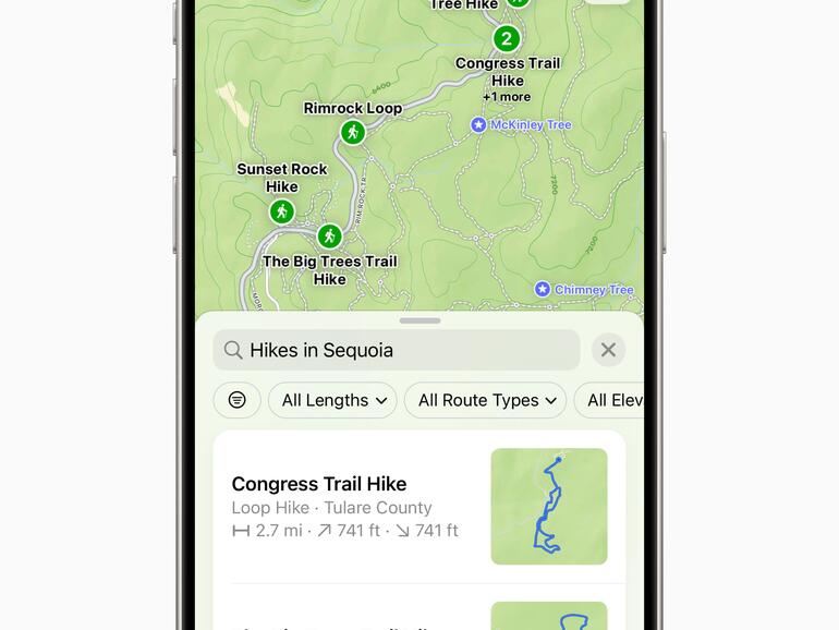Maps unterstützt jetzt Bergsteigen