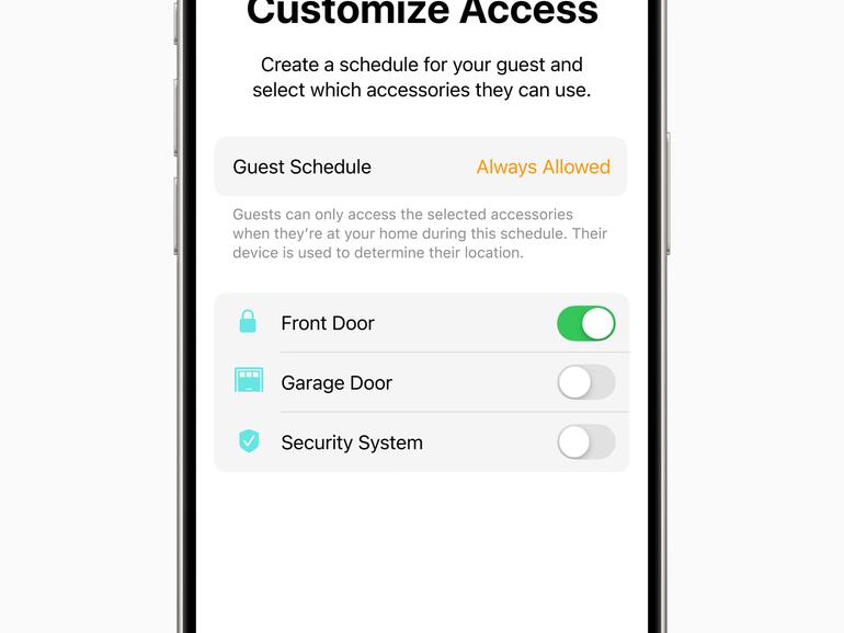 Zugriff auf Smart-Home-Geräte für Gäste