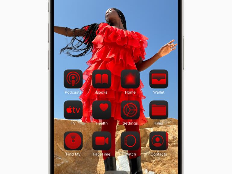 App-Icons können individuell angeordnet werden