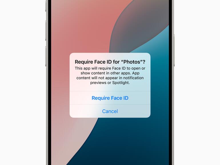 Apps mit Face ID sperren