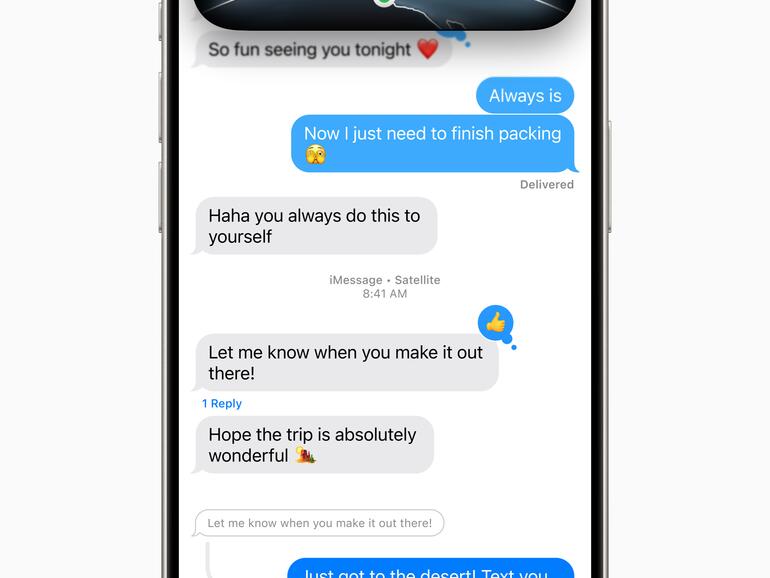 Nachrichten können via Satellit verschickt werden