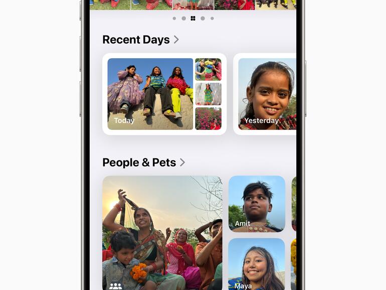 Fotos-App mit automatisch generierten Kollektionen