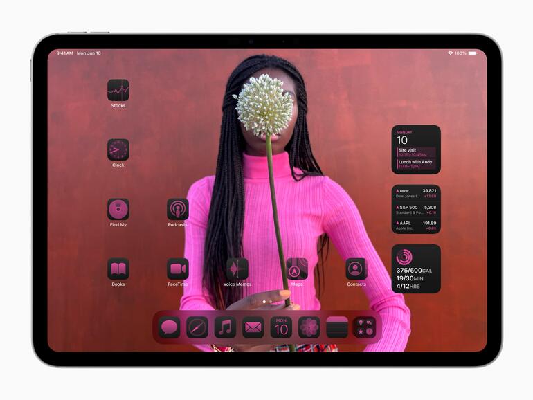 Apps können beliebig angeordnet werden