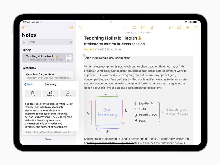Zusammenfassung einer Notiz