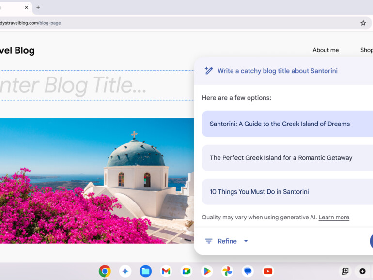 Bisher noch nicht in Deutsch verfügbar: Die „Formuliere für mich“-Funktion von Chrome OS hilft dir betriebssystemweit beim Schreiben.