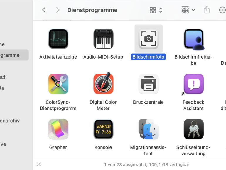 Das Dienstprogramm Bildschirmfoto kann mehr als nur Fotos vom Bildschirm oder einem Fenster speichern.