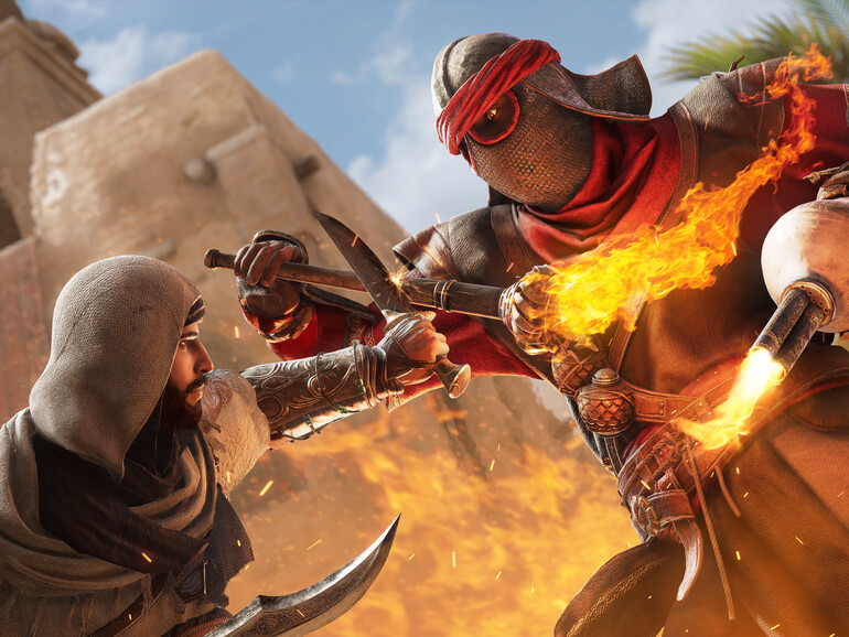 Hast du ein iPad mit M-Chip oder ein iPhone 15 Pro oder Pro Max, kannst du Assassin's Creed Mirage darauf genießen.