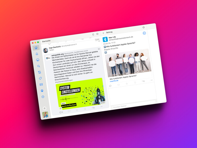 Mona bringt das soziale Netzwerk Mastodon auf den Mac.