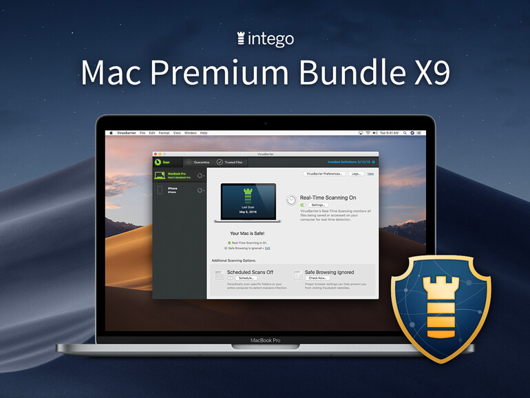 Alles sicher? Im Sicherheits-Paket von Intego ist Virenschutz, Firewall, VPN und vieles mehr dabei.