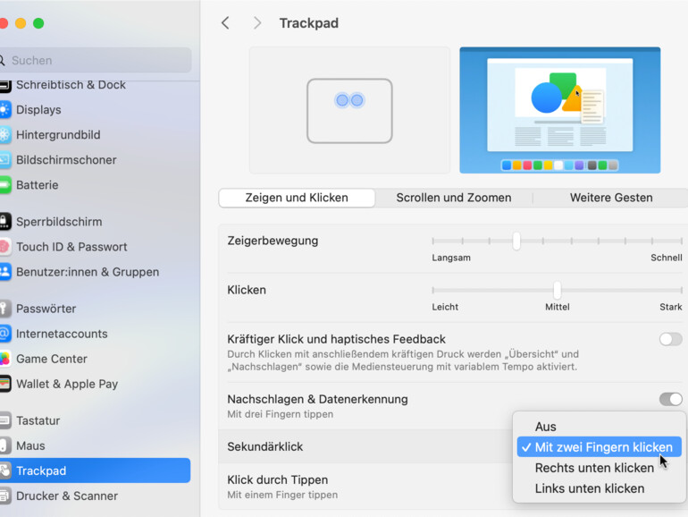 MacBook-Umsteiger sollten sich mit den nützlichen Trackpad-Gesten vertraut machen.
