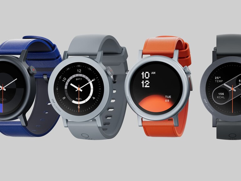 In vier Farbkombinationen ist die CMF Watch Pro 2 erhältlich. Die blauen und orangen Varianten verwenden ein Lederarmband, die grauen eines aus Silikon. Die 22-Millimeter-Bänder lassen sich durch Standardarmbändern tauschen.