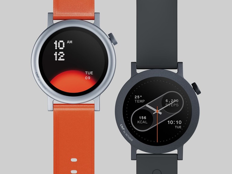 Die Lünette der CMF Watch Pro 2 ist austauschbar; es gibt flache und gewölbte Varianten.