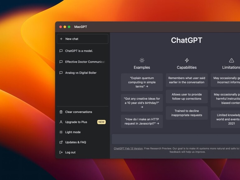 ChatGPT für Mac
