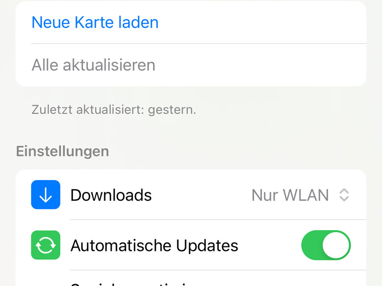 Apples Karten-App kann den iPhone-Speicher mit Offline-Daten belegen.