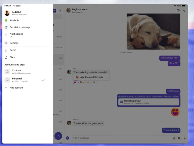 Wechsel zwischen privaten und geschäftlichen Konten