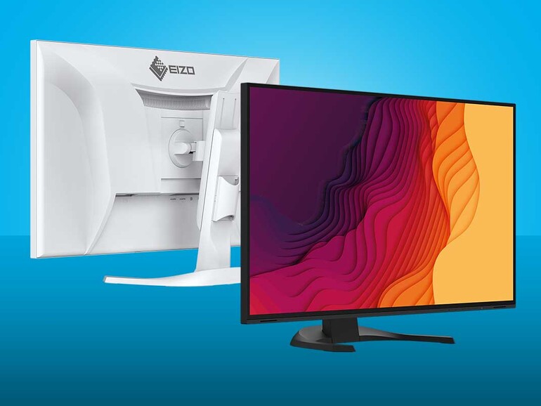 Einstellwunder: Der Monitor lässt sich stufenlos in der Höhe verstellen, neigen, kippen und sogar um 90 Grad drehen.