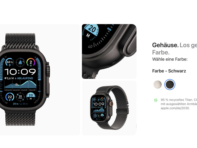 Chic in schwarz, sonst nichts Neues für die Apple Watch Ultra 2