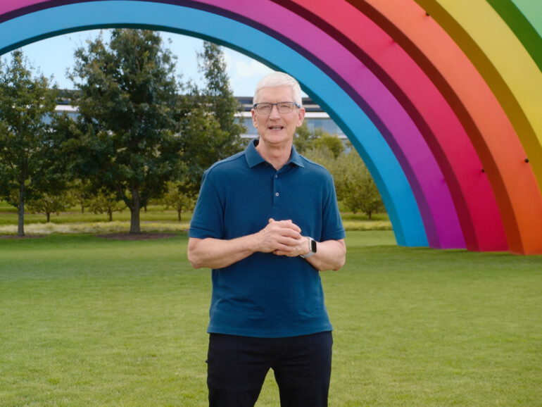 Tim Cook bei der Präsentation des iPhone 16 im Apple Park.