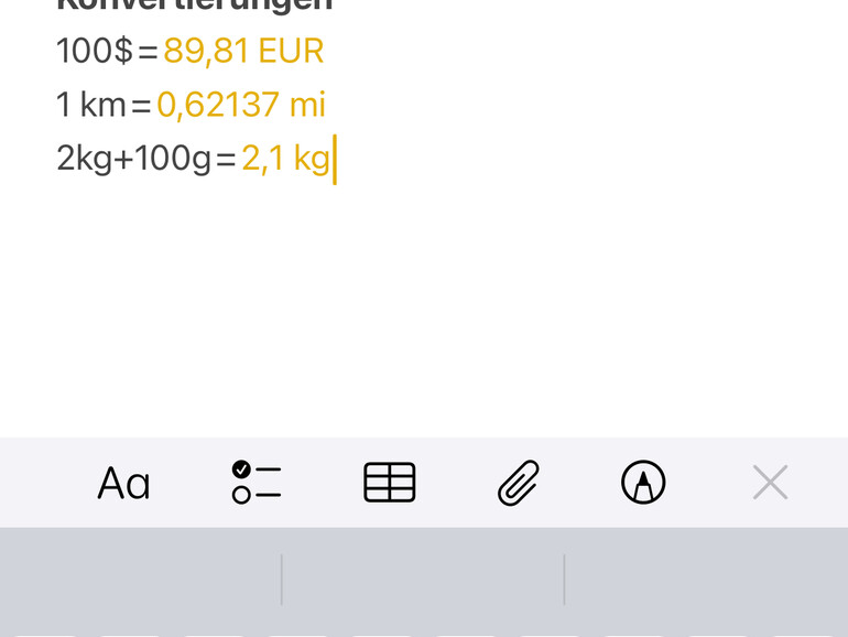 Notizen erlaubt jetzt farbige Markierungen und beherrscht einfache Aufgaben und Konvertierungen.