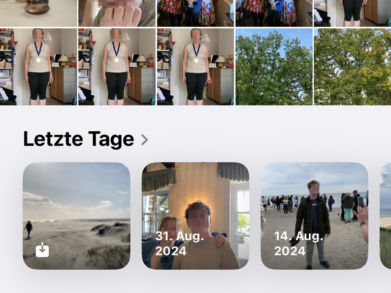 Die App Fotos präsentiert jetzt alle Inhalte in einem durchgehenden großen Bildschirm.