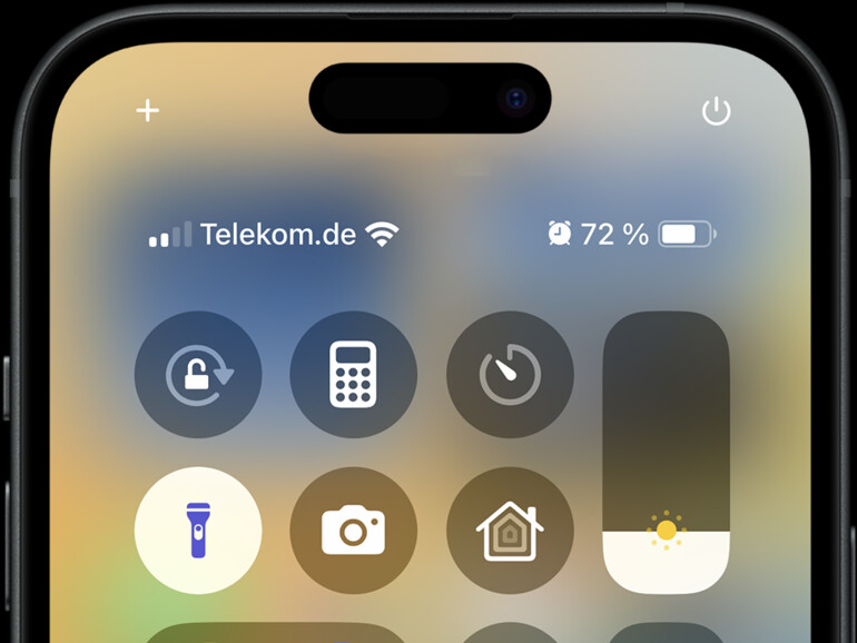 Das neue Kontrollzentrum bietet nicht nur mehr Funktionen, sondern auch eine flexiblere Anordnung und Größe der Steuerelemente.