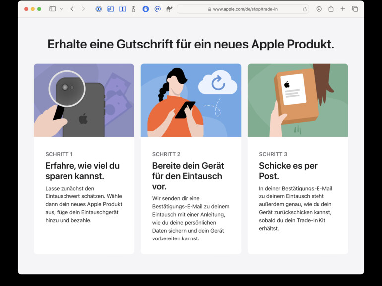 Apples Trade-In-Programm lässt dich Zubehör wie Ladekabel und Watch-Bänder behalten.