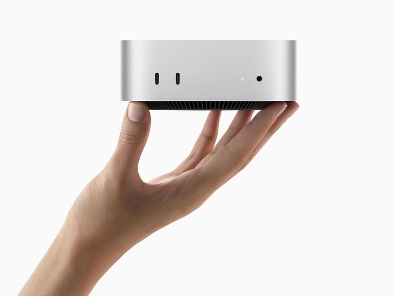 Sieht aus wie ein geschrumpfter Mac Studio: Der neue Mac mini mit M4-Chip.