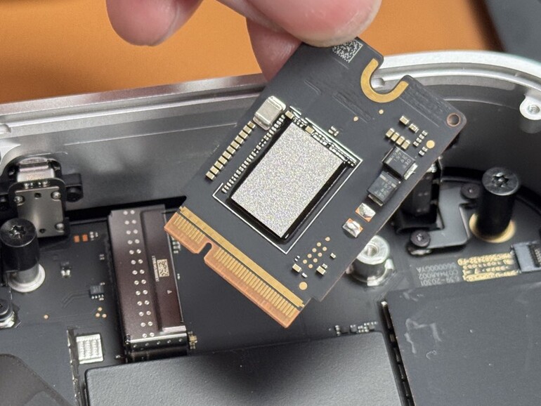 So sieht die SSD vom Mac mini aus