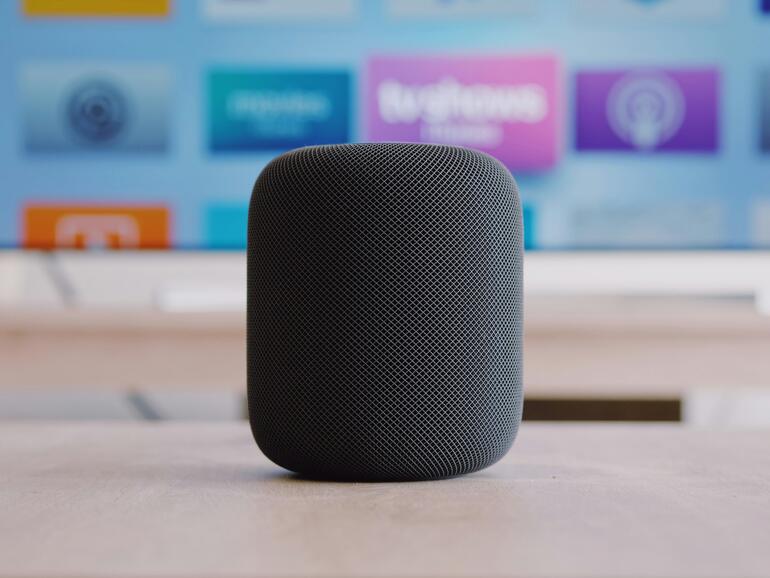 Wie der HomePod, allerdings mit einem iPad-Display. So stellt man sich in der Branche das HomePad vor.