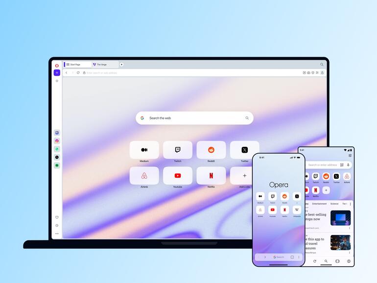 Der Opera-Browser auf verschiedenen Plattformen.