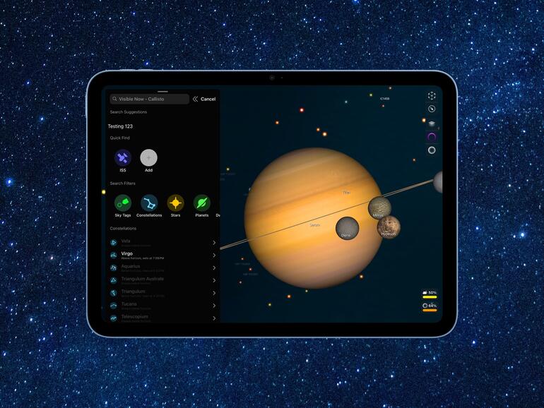 Erkunden Sie den Himmel auf dem iPad