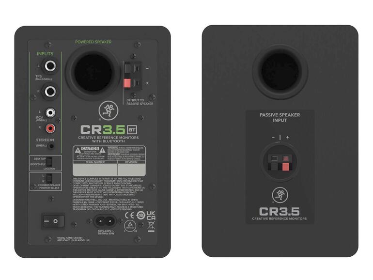 Die Rückseite der aktiven Box offeriert eine Vielzahl studiotauglicher Anschlussmöglichkeiten.