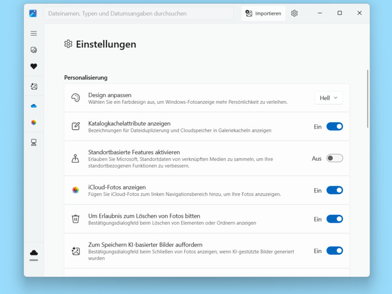Unser Tipp: In der „Windows-Fotoanzeige“ können Sie zusätzlich Ihre iCloud-Fotos anzeigen lassen.