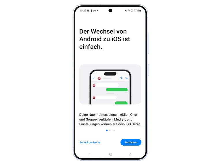 Apples „Auf iOS übertragen“-Anwendung bringt wichtige Daten vom Android-Gerät zum iPhone.