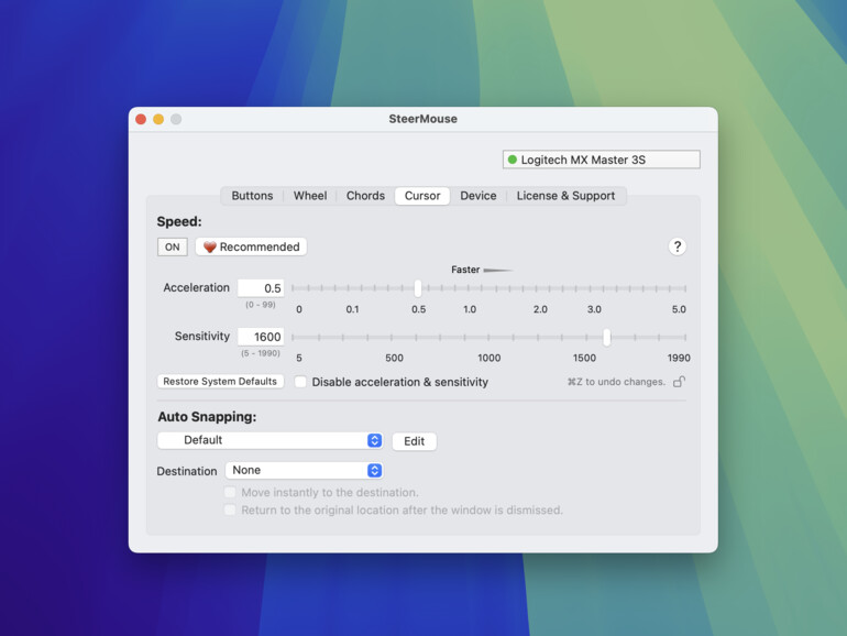 Mit SteerMouse steuert sich jede Maus genauer.