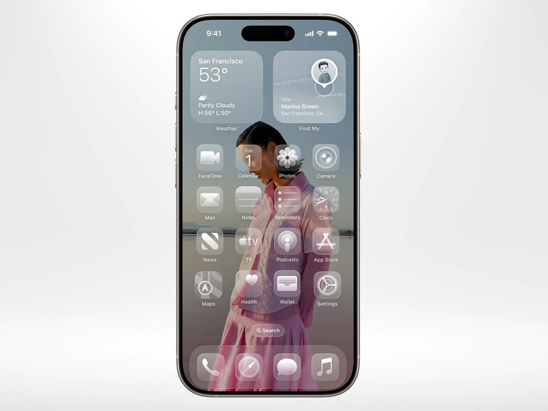 Der Clear Look beim Liquid Design ist auf jeden Fall ein Hingucker... weil man kaum etwas erkennt.