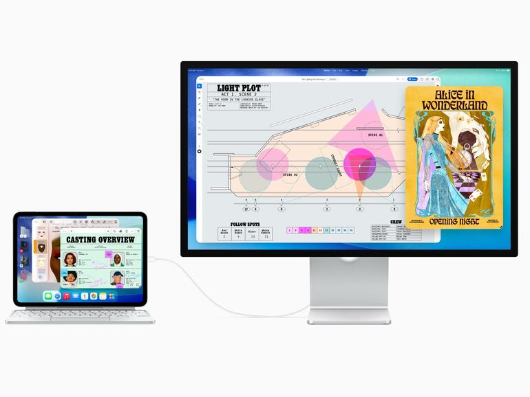 Mit iPadOS 26 lernt Apples neue Tricks, beherrscht aber auch frühere, wie Stage Manager auf einem externen Display.