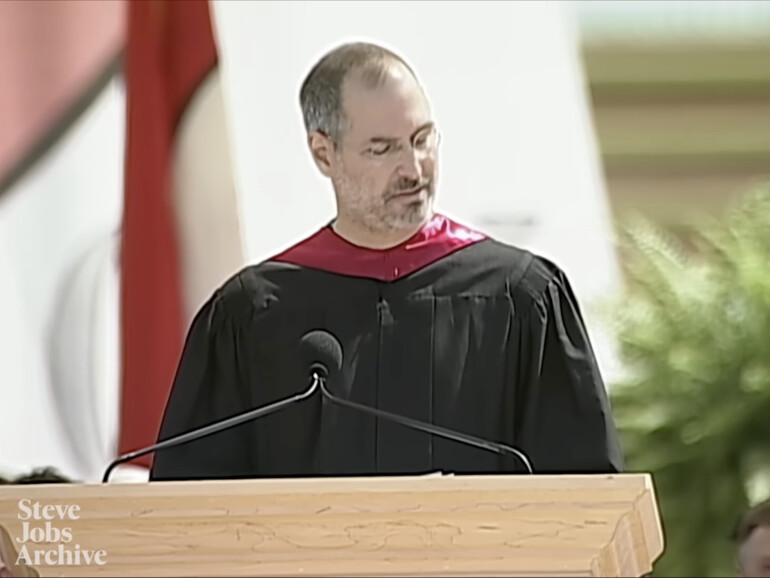 Steve Jobs bei seiner berühmten Stanford-Rede