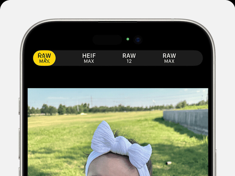 Bei einigen iPhone-Modellen gibt es eine größere Auswahl für RAW-Modi