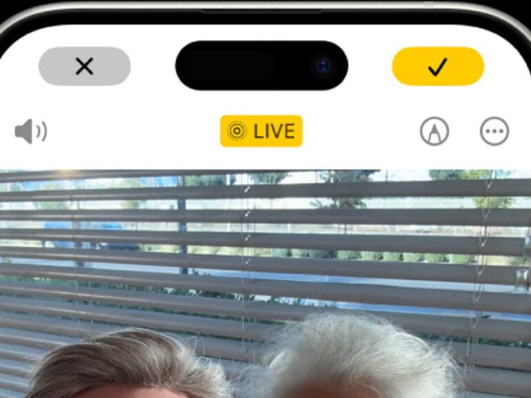 So sieht es aus, wenn du ein Live-Foto in der Fotos-App auf deinem iPhone bearbeiten möchtest.
